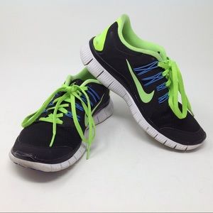 Nike free run - black and green